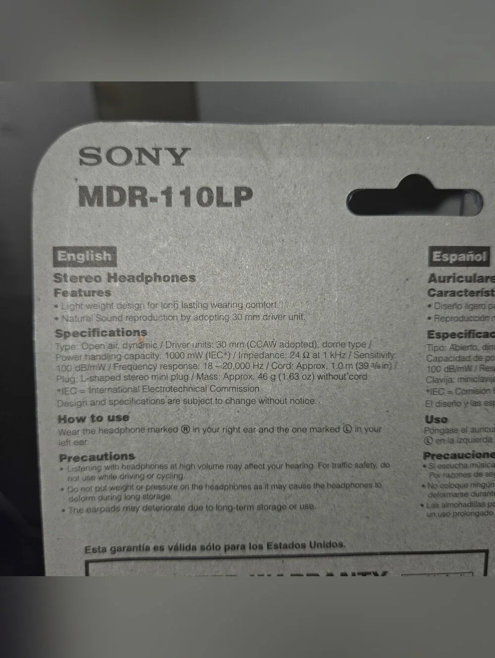 NEW Sony Walkman MDR-110LP Headband Stereo 2005 Headphones Lightweight Walkman